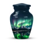 YATSKIA Aurora Borealis Mini Keepsake Urns for Human Ashes Male & Female - Cremation Urn Human Adult Ashes - Small Urn Ashes Keepsake - Urn for Human Ashes Adult Female and Male (Size 3 Inch)