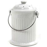 Ceramic Compost Bin For Kitchen Counter 1 Gallon