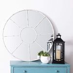 Safavieh Home Jonelle Distressed Round White 36-inch Decorative Accent Mirror