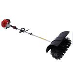 52CC 2.3HP Sweeper Artificial,Gas Powered Brush Broom,Grass Sweeping Brush Cleaner,Broom Sweeper Artificial Grass Gas Power Brush for Patios Driveways Street