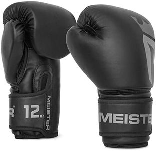 Meister [Critical] Boxing Gloves - Ergonomic High-Density Training Gloves - Matte Black - 12 Ounce