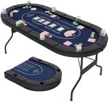 Goplus 72” Poker Table Foldable, 8 