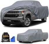 Silverado 1500 Truck Cover Custom Fit 2019-2026 Regular/Double Cab Short/Long Bed(6.5'-8') With Door Zipper, 10 Layers Outdoor Heavy Pickup Truck Cover Waterproof All Weather, Wind Dust Sun Protector.