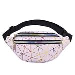 Waterproof Fanny Pack Women Men Holographic Belt Bag Fashion Clear Cute Waist Pack Hip Sacks for Travel Festival Hiking Rave