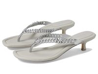 Michael Kors Women's Zaza Kitten Sandal Slide, Silver, 6 UK