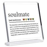 Yeshen Soulmate Gifts for Women, Birthday Valentines Day Appreciation Gifts for Wife Girlfriend, Soulmate Gifts for Couples, Soulmate Acrylic Desk Decorative Signs.