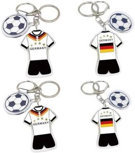 Azheeuiy 4pcs Soccer Keychain ,Germany Football Ball Key Chain for Sport