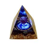 Orgone Pyramid Moonstone Crystal Ogan Crystal Energy Tower Nature Reiki Chakra Crushed Stone Jewelry Flower of Life Crystal Orgonite Pyramid Healing Chakra Pyramid