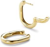 Ana Luisa | Gold Hoop Earrings - Rox Small | Minimal & Chic 14K Gold Plated Hoops | Hypoallergenic, Water-Resistant & Tarnish-Free | 14K Gold Earrings | Crafted In 100% Recycled Sterling Silver,