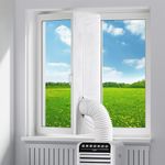 Window Seal for Mobile Air Conditioners, 400 cm Window Seal Air Conditioning for Air Conditioners, Tumble Dryer, Exhaust Dryer, Hot Air Stop for Attaching to Windows, No Drilling, White