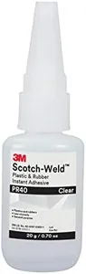 3M Scotch-Weld Plastic & Rubber Instant Adhesive PR40, Clear, 20 Gram Bottle