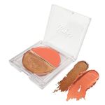 Ruby's Organics Cream Blush for Cheeks & Bronzer Duo Palette, Blusher for Face Makeup, Lightweight Flawless All Day Glow, All Skin Types, Natural &Paraben Free (Tan + Bronze) 9g