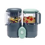 Babymoov Duo Meal Lite Food Maker - 4 in 1 Baby Food Processor with Steam Cooker, Blender, Baby Purees, Warmer and Defroster (Nutritionist Approved), Dark Grey