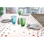 Freelance PVC Blossom Dining Table Cover Cloth Tablecloth Waterproof Protector, 8-10 Seater, 60 X 108 inches, Rectangle (with White-Laced Edges), Product of Meiwa, Japan