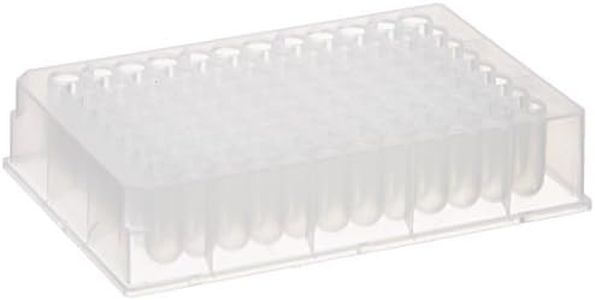 BrandTech 701340 Polypropylene (PP) Deep 96-well Plates, 1.2ml Well Volume (Pack of 50)