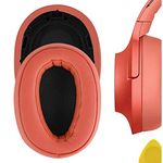 Geekria Earpad for Sony MDR-100ABN WH-H900N Headphone Ear Pad Earpads/Ear Cushion/Ear Cups/Ear Cover/Earpads Repair Parts (Pinkish-Orange)