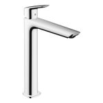 hansgrohe Logis Fine Modern 1-Handle 1-Hole 12-inch Tall Bathroom Sink Faucet in Chrome, 71258001