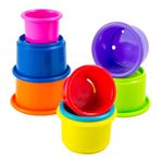 LAMAZE - Pile And Play Stacking Cups - Stacking And Nesting Toy Set - Stacking Cups for Babys - Colourful Toys of Babys, Multicoloured , From 0 Months +