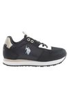 U.S. Polo Assn - Textile Sneaker for Boys, Black, 7 UK