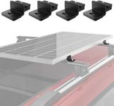 BougeRV Solar Panel T-Slot Mounting Kit Fits for Auto Cross Bars with T-Track to Secure Most 100 to 200 Watt Solar Panel, Heavy Duty Solar Panel Roof Rack Mounting Brackets DIY Off-Grid Solar Systems