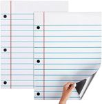 2 Pack Dry Erase Magnetic Notebook Paper for Classroom Whiteboard - Vertical Large Lined Paper Sheets for Bulletin Board, Handwriting Sentence Strips (17 x 22 in)