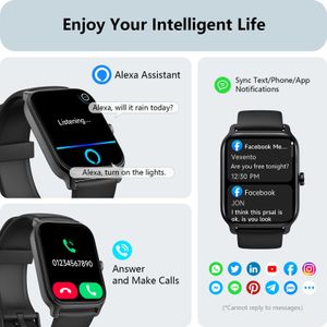 Smart Watch 1.8" HD Display – Alexa Built-In, IP68 Waterproof