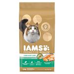IAMS Proactive Health Dry Cat Food Adult, Long Hair Care, Chicken & Salmon, 1.36kg Bag