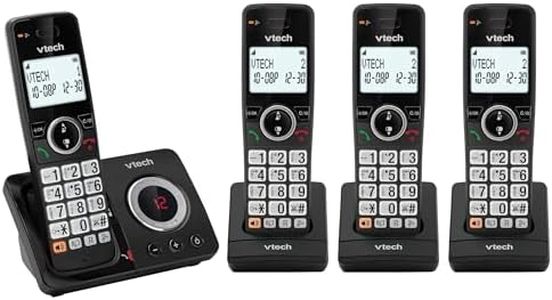 VTech EA5053 DECT Cordless Phone with Answering Machine,Nuisance Call Blocker, Volume Booster, Easy-to-Read Backlit Display, 18 Hours Talk-time, Handsfree Speakerphone, 4-Handset