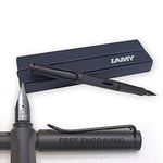 LAMY safari Fountain Pen - Charcoal Matt Black 017 model +Gift box - Free Engraving/personalised- choose with or without Engraving,