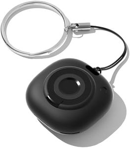 Smart Air Tracker Tag with Apple Find My, Item Finders for Luggage/Keys/Bags, Removable Battery (iOS Only) Black
