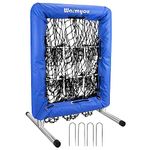 Baseball Pitching Net with 9 Strike Zone, PRO Pitching Training Equipment with 9 Picthing Target for Baseball & Softball Best Pitching Aid, Height Adjustable, Blue