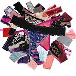 HORIOL Women Variety Of Underwear Sexy Thongs G-Strings T-Backs Tangas Briefs,Cute Assorted Panties 20 Pack, 20pcs, Medium