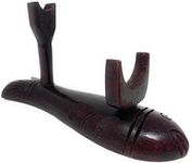 Matchpipe Churchwarden tobacco pipe stand Fish hand carved stand - Made specifically for long stem pipe 5 inches or longer pipes