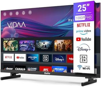 TuTu Smart TV 25 pollici(64 cm) Televisori Full HD 1080P Triplo Tuner App Store WiFi HDMI USB Modalità hotel (2024)