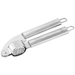 Fackelmann OPAL Garlic Press, Garlic Crusher, Garlic Mincer, Stainless Steel, 19x5.5x3cm, Silver