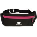 SumacLife Performance Sport Workout Exercise Running Belt Pouch Bag for Smartphones Keys etc - Retail Packaging – Magenta/Black