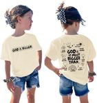 Sulayesh Girls Cute Christian Shirts Jesus God Faith Bible Verse Tshirt for Kids Religious Inspirational Graphic Tees Tops (Apricot,11-12 Years)