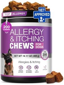 Dog Allergy Chews 200ct - Aller Immune Relief for Itchy Skin, Chicken Bites