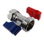 Paxanpax PLD1521 Universal Straight Compression Fit Valve Tap, 3/4-Inch x 15 mm