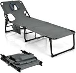 Costway Beach Chaise Lounge Chair, 