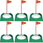 Sotiff Golf Putting Practice Cup Hole Training Aids Golf Accessories Golf Training Putters with Plastic Flag for Green Office Garage Yard Indoor Outdoor Practice(6 Pcs,Number 1-6)