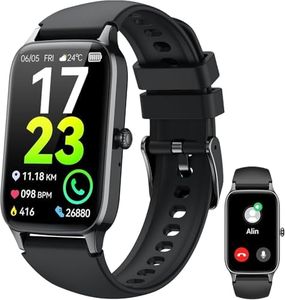 Smartwatch Herren Damen, 1,57" HD Fitnessuhr Herren mit Telefonfunktion, Wasserdicht Aktivitätstracker 110+ Sportmodi, Fitness Tracker mit Herzfrequenz Schlafmonitor Schrittzähler, Android iOS