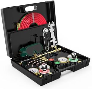 YESWELDER Oxygen & Acetylene Torch Kit, Welding Cutting Torch Kit, Gas Cutting Torch with Regulator Nozzles Hose Goggles