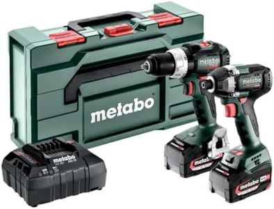 Metabo 685200590 18v Cordless Brushless Combi Drill & Impact Driver with 2 x 5.2Ah Batteries, Charger & Case