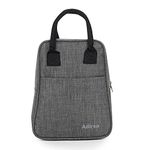 ADIRSA Grey Insulated Lunch Bag/Tiffin Bag for Men, Women, School, Picnic,Work Carry Bag for Lunch Boxes