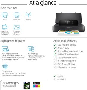 HP OfficeJet 200 Wireless Portable Printer – Compact Mobile Printing