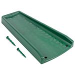 FloDoctor SplashGuard Downspout Splash Guard for Gutter | Rain Gutter Water Diverter for House Gutters | Easy-Install Gutter Splash Block with Plastic Securing Stakes | Green