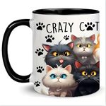 Cat Gifts for Cat Mom Birthday Crazy Cat Lady Coffee Mug Cat Lover Gifts for Women, Best Cat Mom Gift, Christmas Mother's Day Gift for Mom Daughter Sister Besties Aunt Wife Friends BFF Coworkers Her