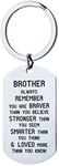 Xiang Ru Engraved Stainless Keychain Key Rings Present Couple Women Men Brother remember you are brave