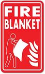 Safety Fire Blanket Red Sign Warning Flames Car Sticker Decal